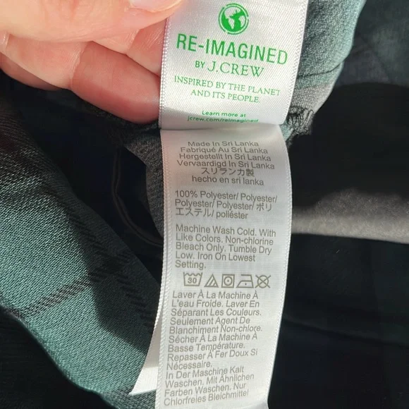 NWT JCrew Factory Plaid Pants - Picture 5 of 5